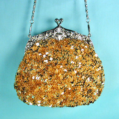Compact Sequined Evening Bag or Clutch, a fashion accessorie - Evening Elegance