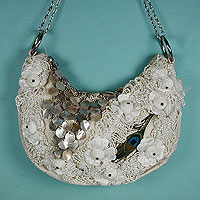 Large embellished hobo bag