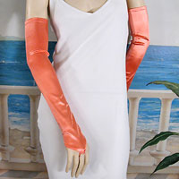 Long Satin Stretch Fingerless Opera Gloves