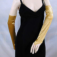 Long Satin Stretch Fingerless Opera Gloves
