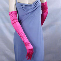 Long Satin Stretch Opera Gloves for Proms & Formal Events, Over 40 Colors