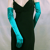 Long Satin Stretch Opera Gloves for Proms & Formal Events, Over 40 Colors