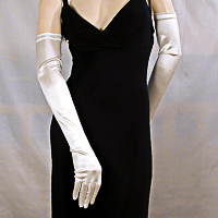Long Satin Stretch Opera Gloves for Proms & Formal Events, Over 40 Colors