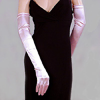 Long Satin Stretch Opera Gloves for Proms & Formal Events, Over 40 Colors