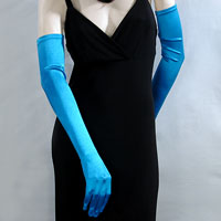 Long Satin Stretch Opera Gloves for Proms & Formal Events, Over 40 Colors