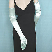 Long Satin Stretch Opera Gloves for Proms & Formal Events, Over 40 Colors