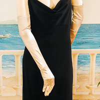 Long Satin Stretch Opera Gloves for Proms & Formal Events, Over 40 Colors