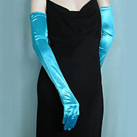 Long Satin Stretch Opera Gloves for Proms & Formal Events, Over 40 Colors