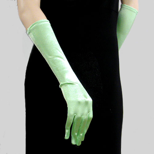 Satin Stretch Gloves Below the Elbow, a fashion accessorie - Evening Elegance