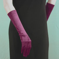 Satin Stretch Gloves Below the Elbow