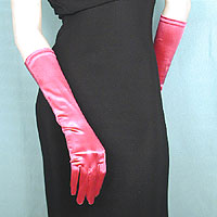 Satin Stretch Gloves Below the Elbow