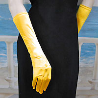 Satin Stretch Gloves Below the Elbow