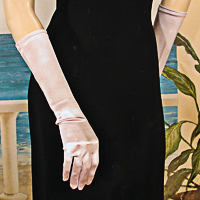 Satin Stretch Gloves Below the Elbow