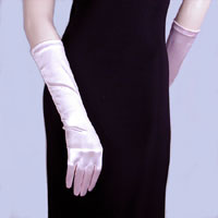 Satin Stretch Gloves Below the Elbow