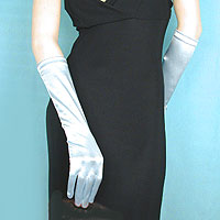 Satin Stretch Gloves Below the Elbow