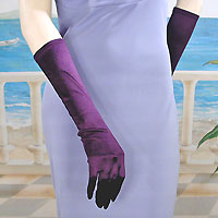Satin Stretch Gloves Below the Elbow
