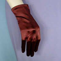 Wrist Length Satin Stretch Gloves