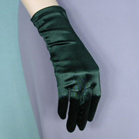 Wrist Length Satin Stretch Gloves