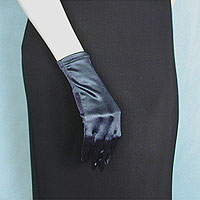 Wrist Length Satin Stretch Gloves
