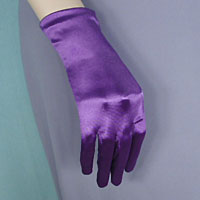 Wrist Length Satin Stretch Gloves