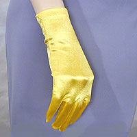 Wrist Length Satin Stretch Gloves
