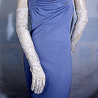 Lace opera gloves