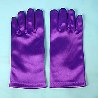 Wrist Satin Stretch Gloves for Children, Ages 3-7