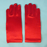 Wrist Satin Stretch Gloves for Children, Ages 3-7