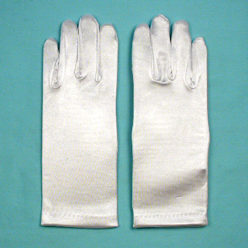Wrist Satin Stretch Gloves for Children, Ages 3-7, a fashion accessorie - Evening Elegance