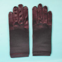 Wrist Satin Stretch Gloves for Children, Ages 7-14