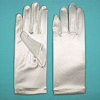 Wrist Satin Stretch Gloves for Children, Ages 7-14