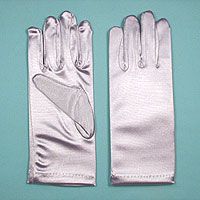 Wrist Satin Stretch Gloves for Children, Ages 7-14