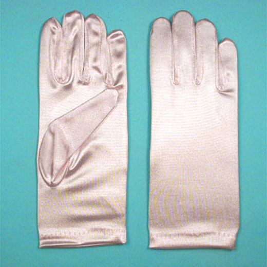 Wrist Satin Stretch Gloves for Children, Ages 7-14, a fashion accessorie - Evening Elegance