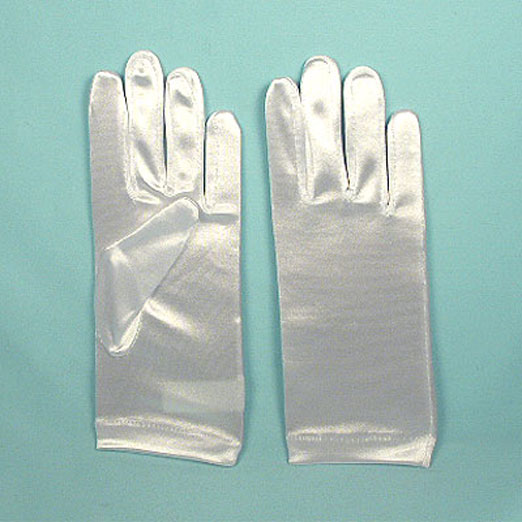 Wrist Satin Stretch Gloves for Children, Ages 8-12, a fashion accessorie - Evening Elegance