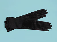 Long Satin Stretch Gloves for Children, Ages 3-6