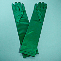 Long Satin Stretch Gloves for Children, Ages 3-6