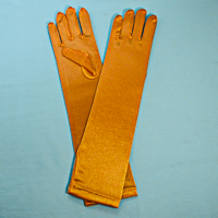 Long Satin Stretch Gloves for Children, Ages 3-6