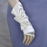 Wrist Fingerless Gloves with Bow