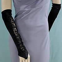 Fingerless Gloves with Embroidery and Beads