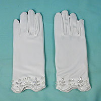 Satin Beaded and Sequined Gloves for Children Ages 4-7
