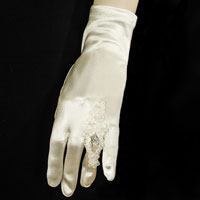 Wedding Ring Finger Embroidery Wrist Gloves