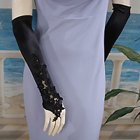 Openwork Beaded Fingerless Gloves