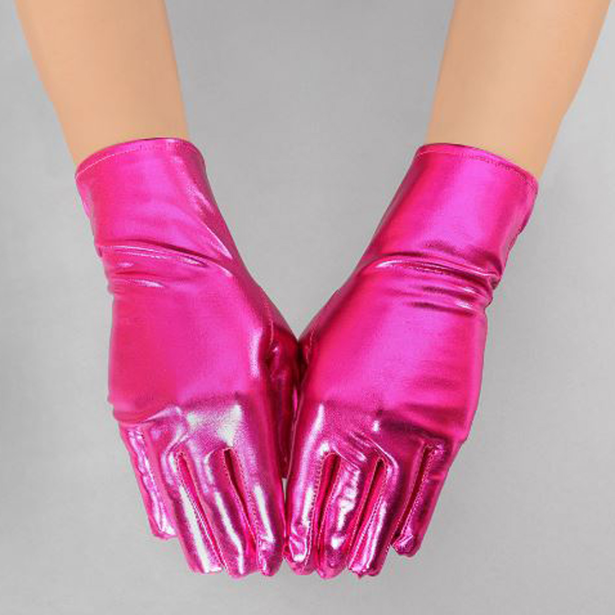 Metallic Shortie Gloves, a fashion accessorie - Evening Elegance