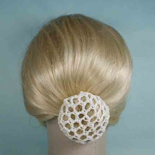 Hairnet Crocheted Hair Bun Cover Snood, a fashion accessorie - Evening Elegance
