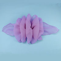 Small Puffy Chiffon Bow on French Clip Barrette