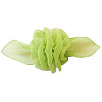 Small Puffy Chiffon Bow on French Clip Barrette