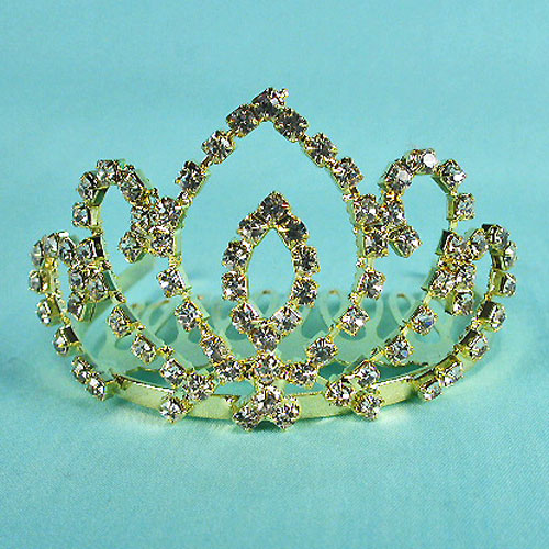 Crystal Rhinestone Tiara in a Crown Design, a fashion accessorie - Evening Elegance