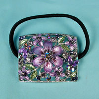 Enamel and Rhinestone Ponytail Holder