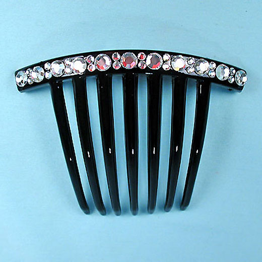 Large Rhinestone Trimmed Comb, a fashion accessorie - Evening Elegance