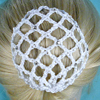 Crystal Rhinestone Studded Bun Snood, a fashion accessorie - Evening Elegance